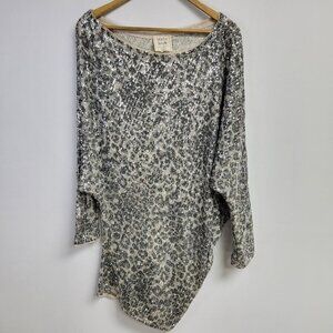 Style Rack Silver Sequin Off Shoulder Minidress Size M Animal Party Event Hoco